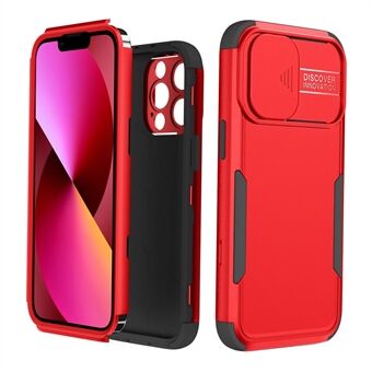 Voor iPhone 13 Pro 6.1 inch Commuter Series Back Case met Slide Camera Cover Hard PC Soft TPU Phone Protector: