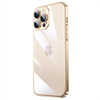 Voor iPhone 13 Pro 6.1 inch Electroplated Edge Hard PC Clear Case Camera Bescherming Schokbestendig Anti-Fall Phone Cover: