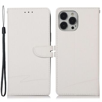 Voor iPhone 13 Pro 6.1 inch Portemonnee Stijl Telefoon Case PU Leer Cross Textuur Stand Anti-drop Cover: