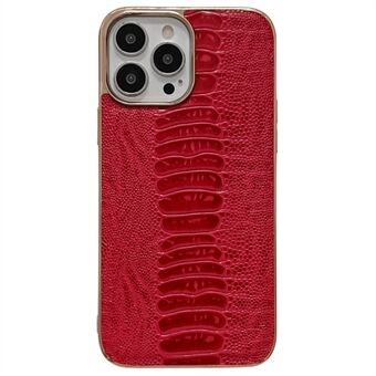 Voor iPhone 13 Pro 6.1 inch Anti-val Telefoon Case Stijlvolle Krokodil Textuur Echt Leer + PC + TPU antislip Goed Bescherming Telefoon Cover
