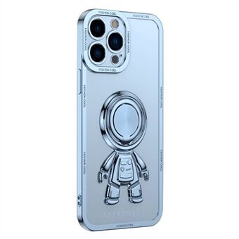 YOOBAO TPU Telefoon Case Voor iPhone 13 Pro 6.1 inch Ruimtevaarder Ontwerp Galvaniseren Anti-slijtage Beschermende Achterkant Kickstand