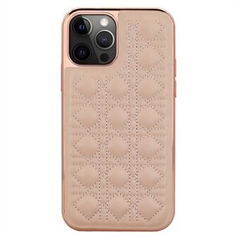VIETAO Galvaniseren Telefoon Case voor iPhone 13 Pro 6,1 inch Schokbestendige Case Anti-Fall TPU + PU Lederen Telefoon Protector