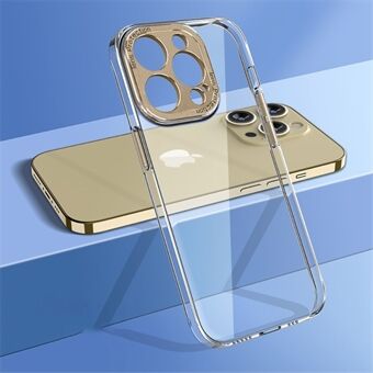 Voor iPhone 13 Pro 6,1 inch Crystal Clear Phone Cover Camera Protection Frame Hard PC Back Case