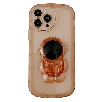 Voor iPhone 13 Pro 6,1 inch Candy Color Astronaut Kickstand Design Phone Case TPU Drop-proof Back Cover