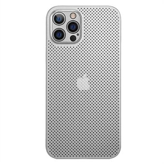 Voor iPhone 13 Pro 6.1 inch Schokbestendig Ademend Holle Gat Warmteafvoer Mesh Achterkant Ultra Dunne PP Telefoon Case