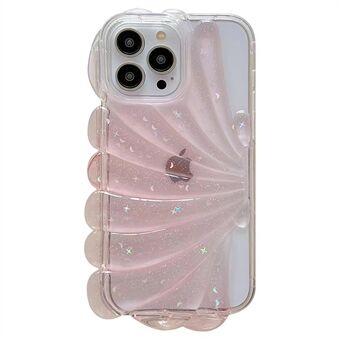 Voor iPhone 13 Pro 6,1 inch Sea Shell Style Phone Case Soft TPU Glitter Epoxy Star beschermhoes