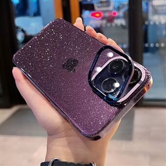 Voor iPhone 13 Pro Glitter Hard PC schokbestendig telefoonhoesje met camerabeschermhoes standaard