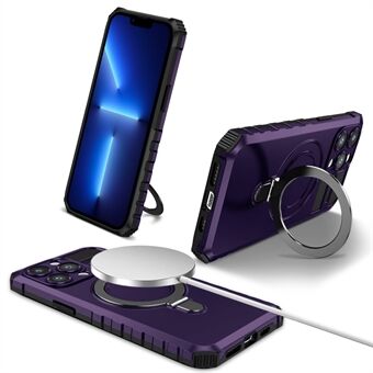 Compatibel met MagSafe Charger Phone Case voor iPhone 13 Pro 6,1 inch TPU+PC Slim Cover met standaard