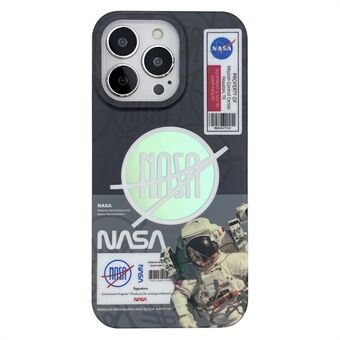 Voor iPhone 13 Pro PC+TPU Cover Astronaut Pattern Printing Phone Case Compatibel met MagSafe