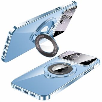 Compatibel met MagSafe Hard PC-hoes voor iPhone 13 Pro 6,1 inch galvanische telefoonhoes met standaard