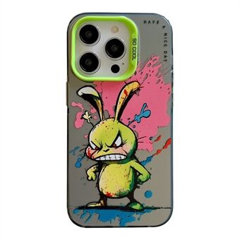 Voor iPhone 13 Pro Telefoonhoesje met dierenpatroon Afdrukken Graffiti Art PC + TPU Schokbestendige hoes