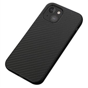 Carbon Fiber Textuur Lederen Beschermende Mobiele Telefoon Case Achterkant voor iPhone 13 mini 5,4 inch