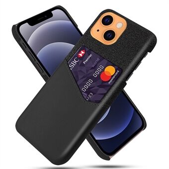 KSQ schokbestendig hybride telefoonhoesje Stoffen hoes met enkele kaartsleuf voor iPhone 13 mini 5,4 inch
