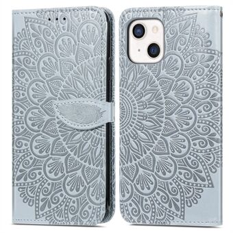 Dream Wings Imprinting Leather Wallet Stand Cover voor iPhone 13 mini 5,4 inch