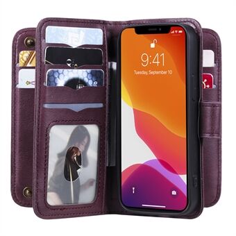 Schokabsorberende meerdere kaartsleuven Wallet Phone Cover Stand Shell voor iPhone 13 mini 5,4 inch