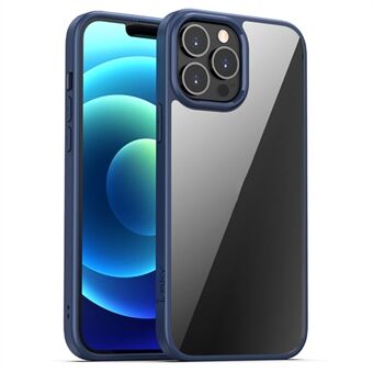 IPAKY Clear PC Back + TPU Edges Combo Skin Feel Valpreventie beschermhoes voor Apple iPhone 13 mini - Blauw