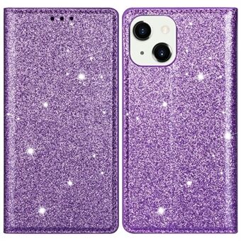 Glitter pailletten Autoabsorbed ultradunne Stand cover voor iPhone 13 mini 5,4 inch