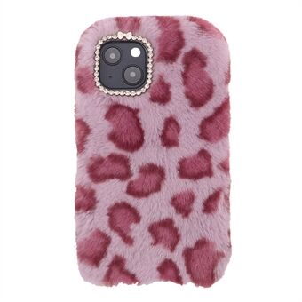 Fluffy Leopard Soft TPU Phone Back Case Shell voor iPhone 13 mini 5,4 inch