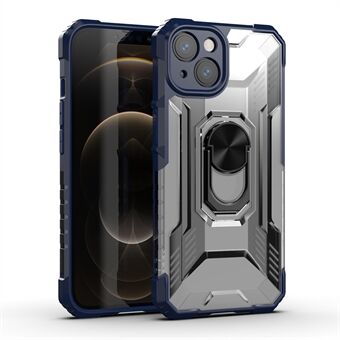 RUGGED SHIELD Ring Schokbestendig PC + TPU Hybrid Case Cover voor iPhone 13 mini 5,4 inch