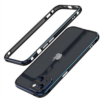 Beschermende bumper in contrasterende kleur Anti-drop en shock geschroefd metalen frame telefoonhoes met cameralensafdekking voor iPhone 13 mini 5,4 inch