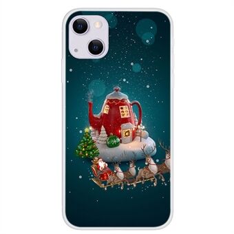 Merry Christmas Pattern IMD Soft TPU Bumper Schokbestendige anti-kras beschermhoes voor iPhone 13 mini 5.4 inch