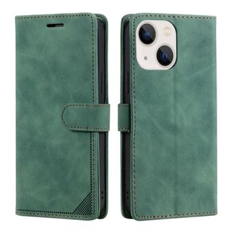 Anti-diefstal Swiping Design Wallet Stand Leren Telefoonhoes Cover voor iPhone 13 mini - Groen