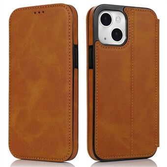 Jazz Series Autoabsorbed Magnetic Closure Stand Leather Phone Cover Shell met kaartsleuven voor iPhone 13 mini - Khaki