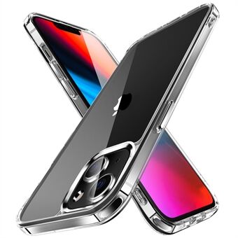 Kristalheldere hybride telefoonhoes voor iPhone 13 mini 5,4 inch, gegalvaniseerde zijknoppen Hoge transparante TPU + pc-accessoires voor mobiele telefoons
