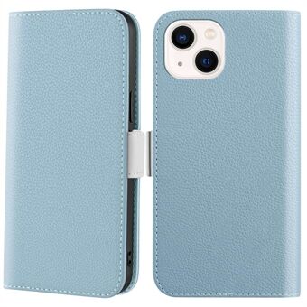 Litchi Texture Case voor iPhone 13 mini 5,4 inch, Candy Color Wallet Stand lederen telefoonhoes