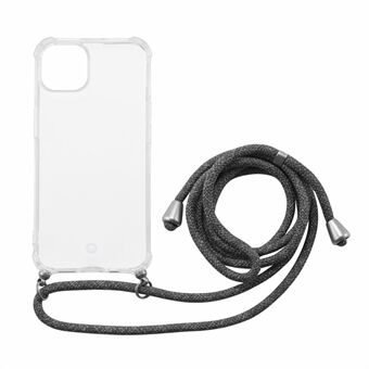 MOMAX ML Anti-drop Volledig beschermende telefoonhoes TPU-telefoonhoes met snoer voor iPhone 13 mini 5.4 inch - Transparant
