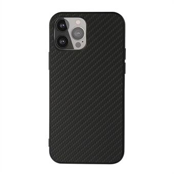 Carbon Fiber Texture lederen telefoon achterkant voor iPhone 13 Pro Max 6,7 inch