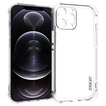ENKAY Anti-Drop Ultra Clear TPU Beschermhoes met antislipstrip aan de zijkant voor iPhone 13 Pro Max 6,7 inch