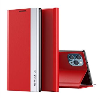Volledig dekkend sterk magnetisch leer met innerlijke PC Folio Flip Plated Stand Case voor iPhone 13 Pro Max 6,7 inch