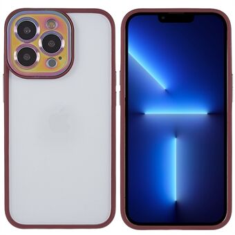 For iPhone 13 Pro Max 6.7 inch Colorful Metal Camera Lens Protection Hard PC + Soft TPU Shockproof Phone Shell