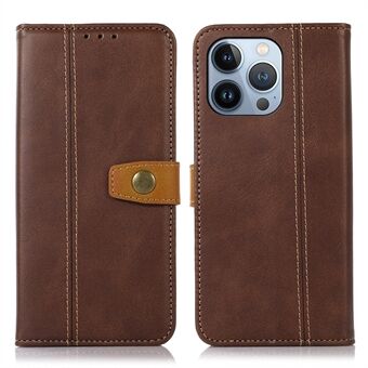 For iPhone 13 Pro Max 6.7 inch All-around Protection Magnetic Case Textured Leather Wallet Flip Phone Cover with Stand