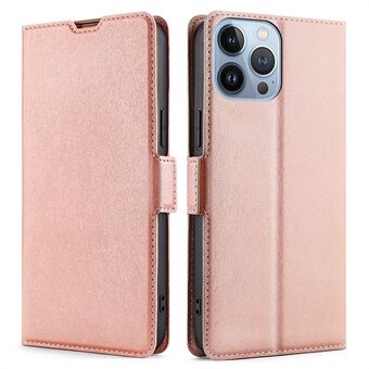 For iPhone 13 Pro Max 6.7 inch Protective Case PU Leather + TPU Phone Stand Shell Side Magnetic Clasp Folio Flip Cover with Card Holder