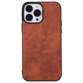 For iPhone 13 Pro Max 6.7 inch Textured PU Leather Coated TPU+PC Anti-fall Well-protected Phone Case Cover