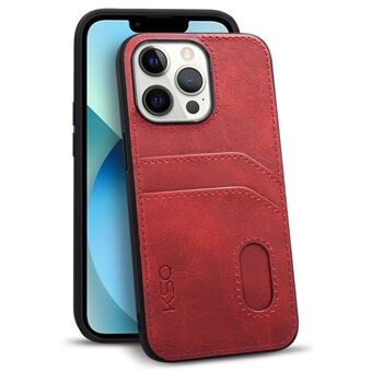 KSQ 001 Series All Edge Wrapped Case for iPhone 13 Pro Max 6.7 inch, Card Slots Design Soft TPU+PC+PU Leather Phone Cover