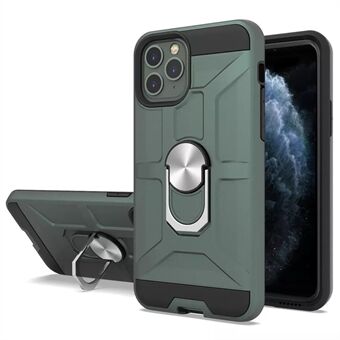Voor iPhone 13 Pro Max 6.7 inch Anti- Scratch Telefoon Case PC + TPU Ingebouwde Magnetische Metalen Plaat Kickstand Telefoon Cover: