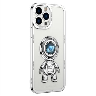 YOOBAO Shockproof TPU Phone Case voor iPhone 13 Pro Max 6.7 inch, Planet Lightning Spaceman Phone Cover Kickstand met Car Mount metalen plaat