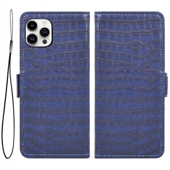 Voor iPhone 13 Pro Max 6.7 inch Anti-vingerafdruk PU Lederen Telefoon Case Krokodil Textuur Portemonnee Stand Magnetische Sluiting Beschermhoes
