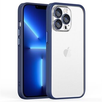 Voor iPhone 13 Pro Max 6,7 inch mobiele telefoonhoes met metalen Ring Glazen lensbeschermer, pc-achterkant TPU-frame Anti-drop cover