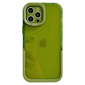 Voor iPhone 13 Pro Max 6,7 inch Drop-proof Candy Color Phone Case met Verborgen Kickstand Scratch TPU Back Cover