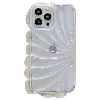 Voor iPhone 13 Pro Max 6,7 inch Glitter Star Epoxy Telefoonhoes Soft TPU Sea Shell Shockproof Cover