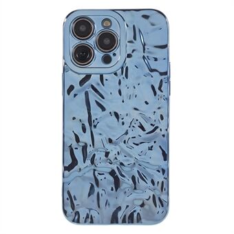 Voor iPhone 13 Pro Max Electroplating TPU Case Gerimpelde Ongelijke Anti-drop Telefoon Cover