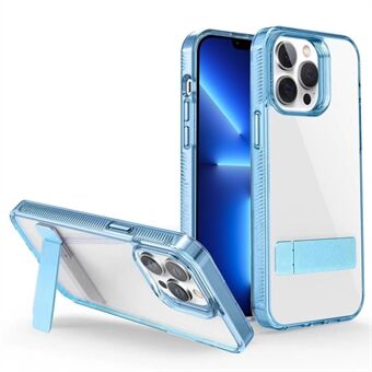 Stijl G voor iPhone 13 Pro Max TPU + acryl transparant telefoonhoesje standaard beschermhoes