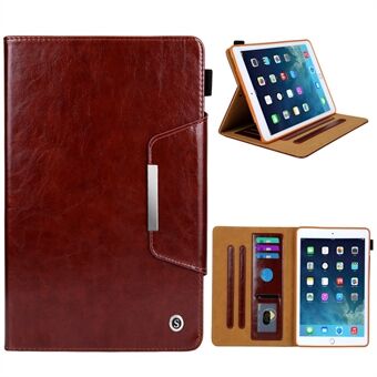 Crazy Horse Texture Stand Kaartsleuven PU lederen tablethoes voor iPad 10.2 (2021)/(2020)/(2019) / iPad Pro (2017) / iPad Air (2019)