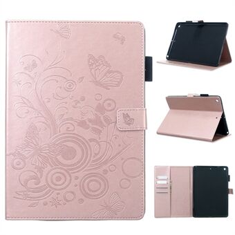 Opdruk Butterfly Wallet Leren Stand Shell Tablet Cover voor iPad 10.2 (2021) / (2020) / (2019)