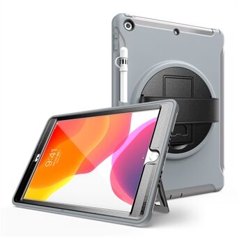 360 ° draaibare standaard PC + TPU Tablet achterkant Shell met draagriem voor iPad 10.2 (2021) / (2020) / (2019)