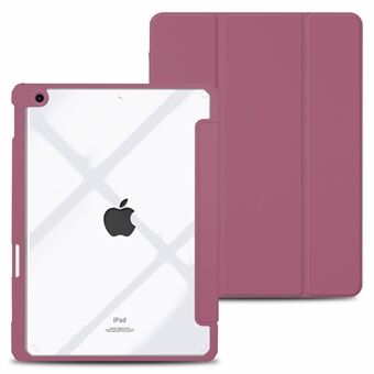 Trifold Stand Auto Sleep / Wake tablet case voor iPad 10.2 (2021) / (2020) / (2019), PU leer + acryl + TPU beschermhoes